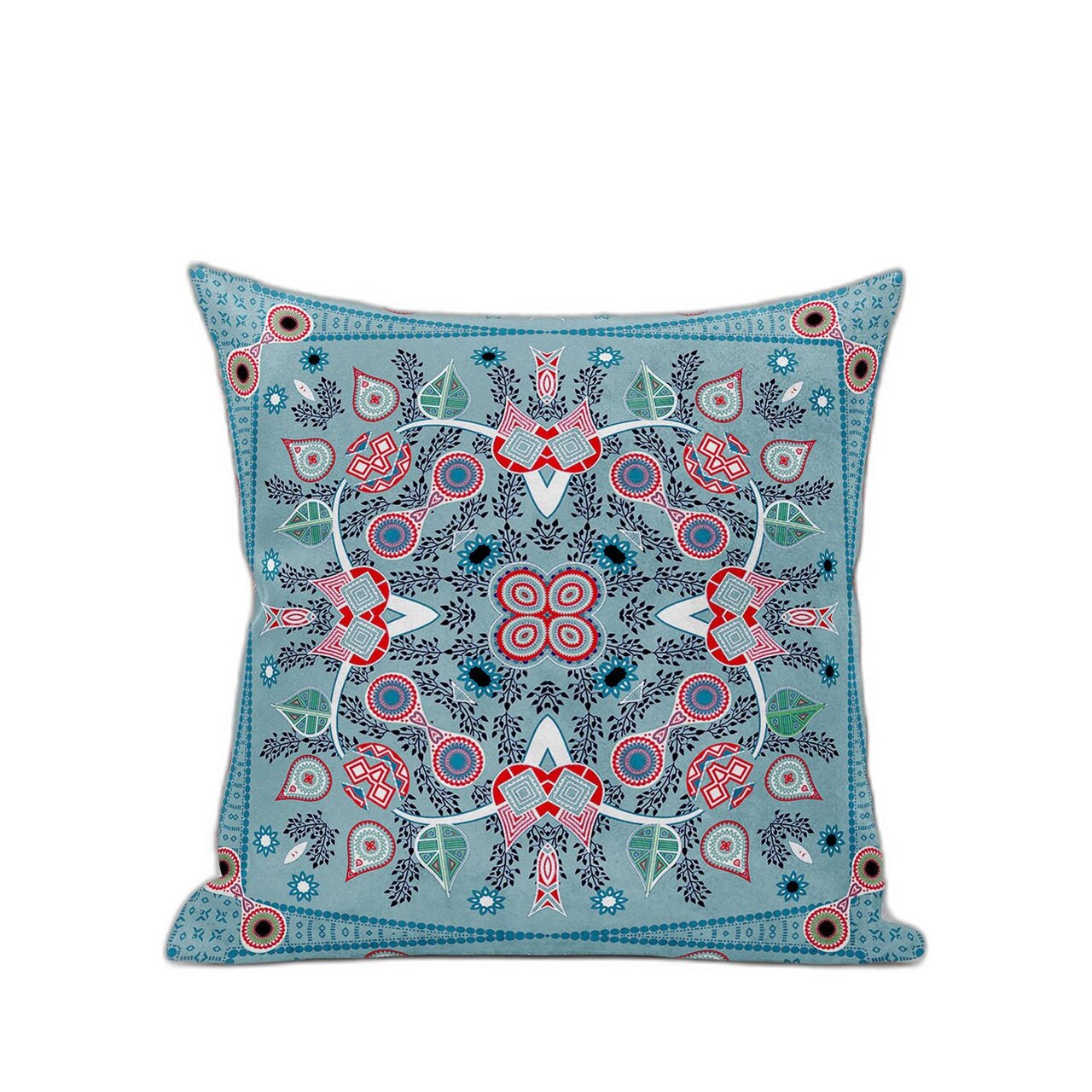 Edge Collections - 20 x 20 inches - Red - Floral Decorative Throw Pillow for Indoor and Outdoor Use - 1 Piece